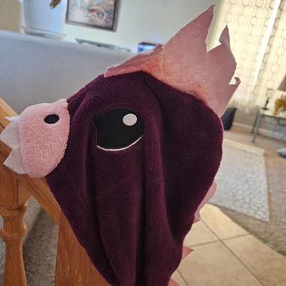 Purple Dinosaur Pajamas Fuzzy Footless One Piece Large - Picture 5 of 6